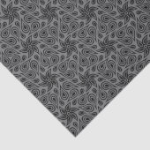 Vintag Paisley Pattern Floral Elegant Grau Seidenpapier (Detail)