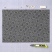 Vintag Paisley Pattern Floral Elegant Grau Seidenpapier (Handwerk)