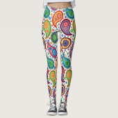 Vintag Paisley Pattern Leggings (Vorderseite)
