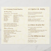 Vintag Paisley Peacock Red Wedding Program (Rückseite)