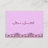 Vintag Paisley Pink und Raspberry Visitenkarte (Rückseite)