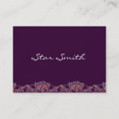 Vintag Paisley Pink und Raspberry Visitenkarte (Rückseite)