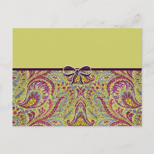 Vintag Paisley Postkarte (Vorderseite)