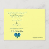 Vintag Paisley Save the Date Ankündigungspostkarte (Rückseite)