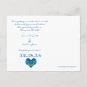 Vintag Paisley Save the Date Ankündigungspostkarte (Rückseite)