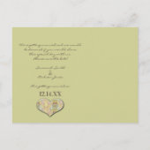 Vintag Paisley Save the Date Ankündigungspostkarte (Rückseite)