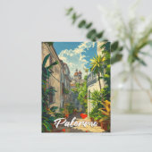 Vintag Palermo Postkarte (Stehend Vorderseite)