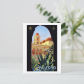 Vintag Palermo Sicilia Postkarte (Stehend Vorderseite)