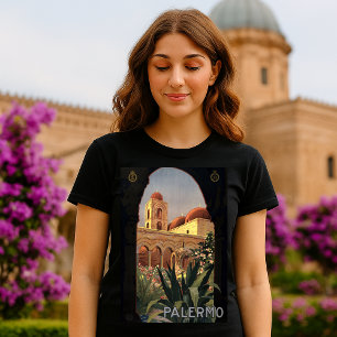 Vintag Palermo Sizilien Tourismus Reisen T-Shirt