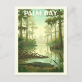 Vintag Palm Bay Florida Postkarte (Vorderseite)
