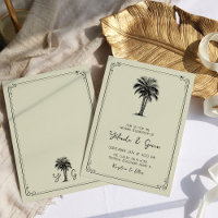 Vintag Palm Einfache Hochzeit in Urlaubsort Einlad