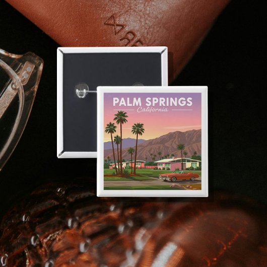 Vintag Palm Springs California Button