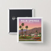 Vintag Palm Springs California Button (Vorne & Hinten)