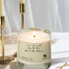 Vintag Palm Tree Wedding New Mr. und Mrs. Rechteckiger Aufkleber