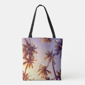 Vintag Palm Trees Blue Sky Tasche (Rückseite)