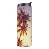 Vintag Palm Trees Blue Sky Thermosbecher (Nach links gedreht)