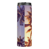 Vintag Palm Trees Blue Sky Thermosbecher (Rückseite)