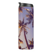 Vintag Palm Trees Blue Sky Thermosbecher (Nach rechts gedreht)
