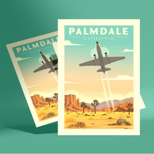 Vintag Palmdale California Postkarte