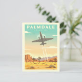 Vintag Palmdale California Postkarte (Stehend Vorderseite)