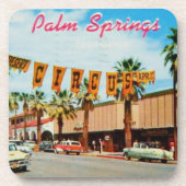 Vintag Palmfedern, Kalifornien Getränkeuntersetzer (Vorderseite)