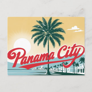 Vintag Panama City, Florida, USA Postkarte