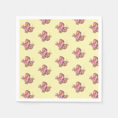 Vintag Pansy Blooms Paper Napkin Serviette (Vorderseite)