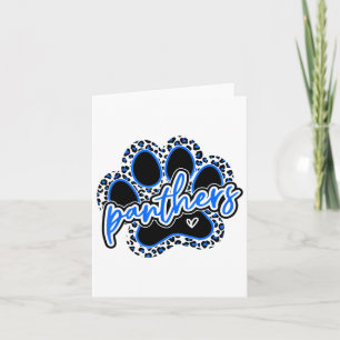 Vintag Panthers Schule Sportname Spirit Zurück Karte
