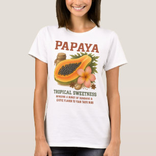 Vintag Papaya Frucht - Tropisches SüßigkeitsRetro T-Shirt