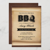 Vintag Paper Baby Shooter GRILLEN Party Einladunge Einladung (Vorne/Hinten)