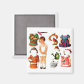 Vintag Paper Doll Magnet (Vorderseite/Rückseite)