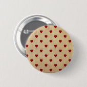 Vintag Paper Polka Hörmuster Button (Vorne & Hinten)