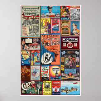 VINTAG PAPIERWERBUNG POSTER