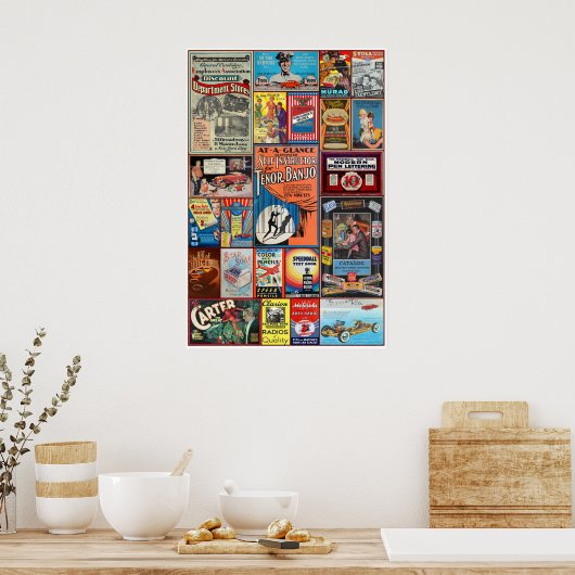 VINTAG PAPIERWERBUNG POSTER (Küche)