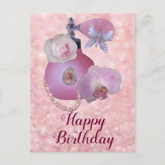 Vintag Parfüm Postkarte (Vorderseite)