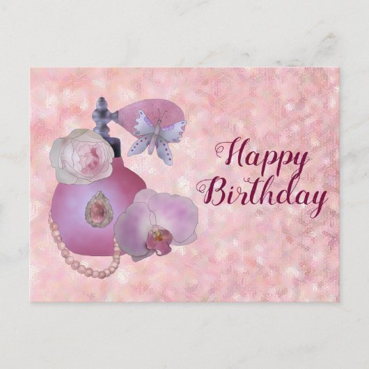 Vintag Parfüm Postkarte (Vorderseite)