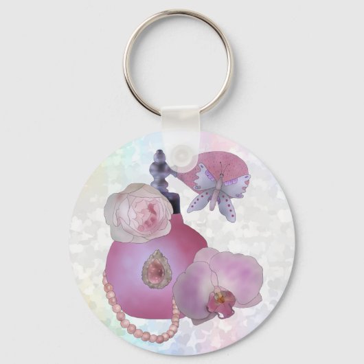 Vintag Parfüm Runder Schlüsselanhänger (Vorderseite)