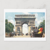 Vintag Paris Arc de Triomphe Postkarte (Vorderseite)