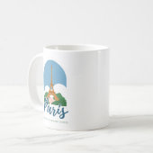 Vintag Paris City, Retro Paris Frankreich Kaffeetasse (Vorderseite Links)