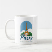 Vintag Paris City, Retro Paris Frankreich Kaffeetasse (Links)