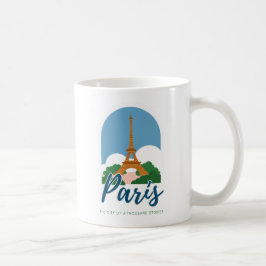Vintag Paris City, Retro Paris Frankreich Kaffeetasse