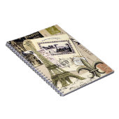 Vintag Paris Collage...notebook Notizblock (Rechte Seite)