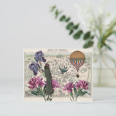 Vintag Paris Collage Postcard Postkarte (Stehend Vorderseite)