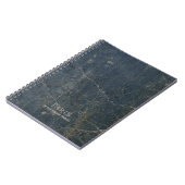 Vintag Paris Cracked Blue Leather Look Französisch Notizblock (Linke Seite)