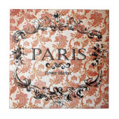 Vintag Paris Damask Fliese (Vorderseite)