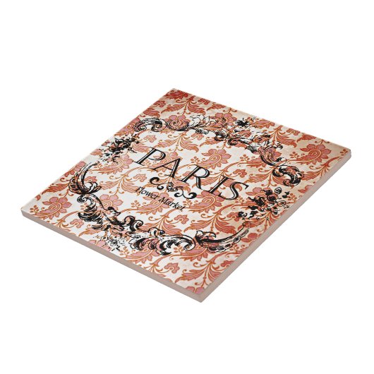 Vintag Paris Damask Fliese (Seite)