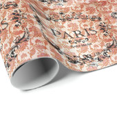 Vintag Paris Damask Geschenkpapier (Rolleneckpunkt)