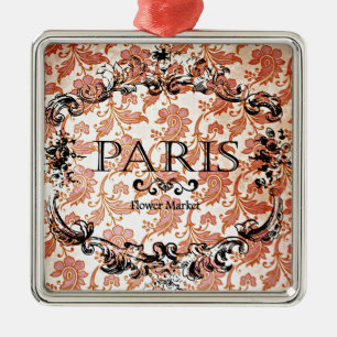 Vintag Paris Damask Ornament Aus Metall