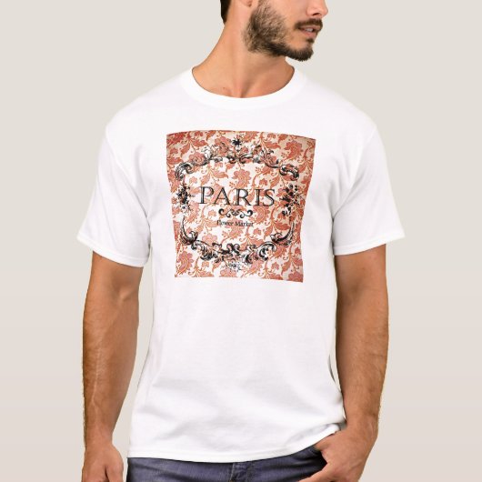 Vintag Paris Damask T-Shirt (Vorderseite)