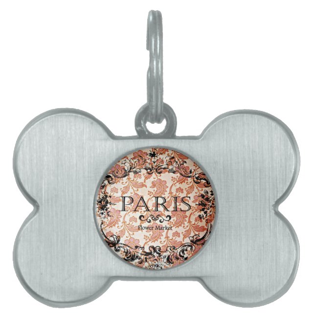 Vintag Paris Damask Tiermarke (Vorderseite)